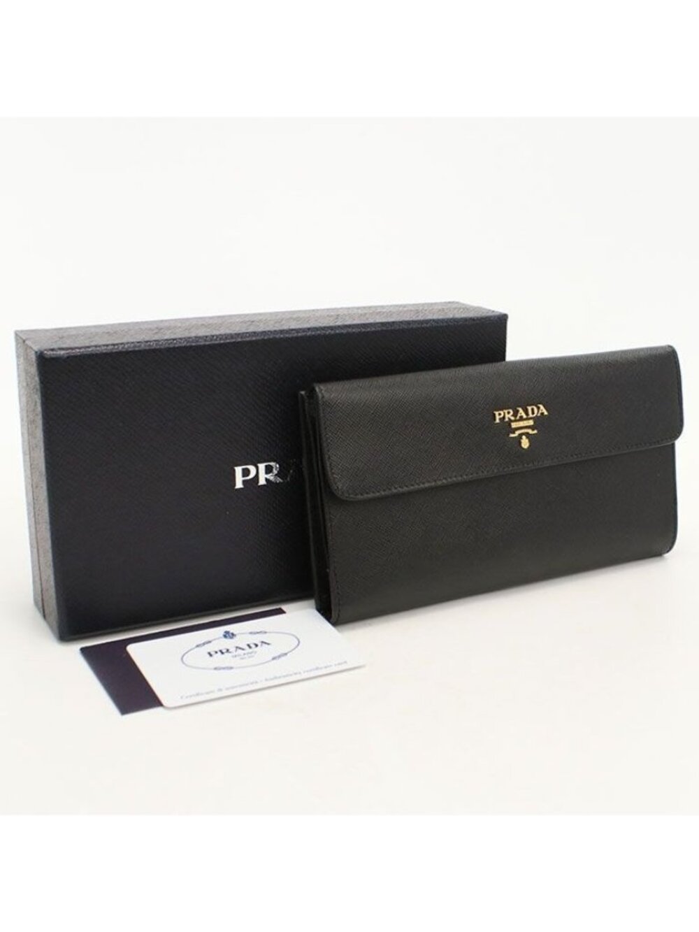 Prada Snap Saffiano Leather Wallet Bifold